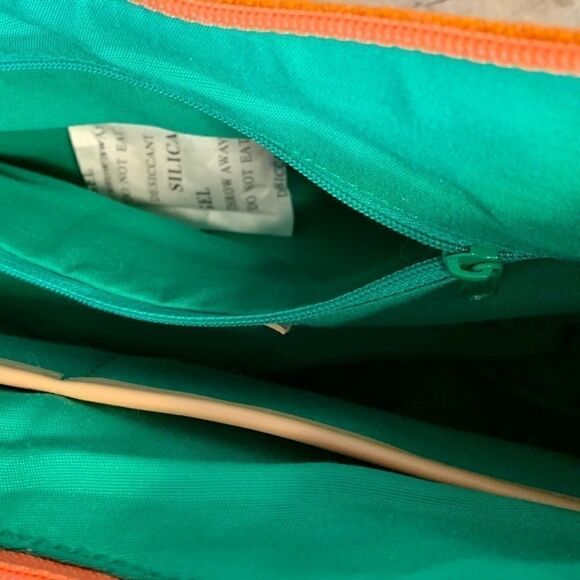 ORANGE ETIENNE AIGNER CANVAS BAG w LEATHER 🧡 HOST PICK 🧡 NWT - Picture 6 of 7